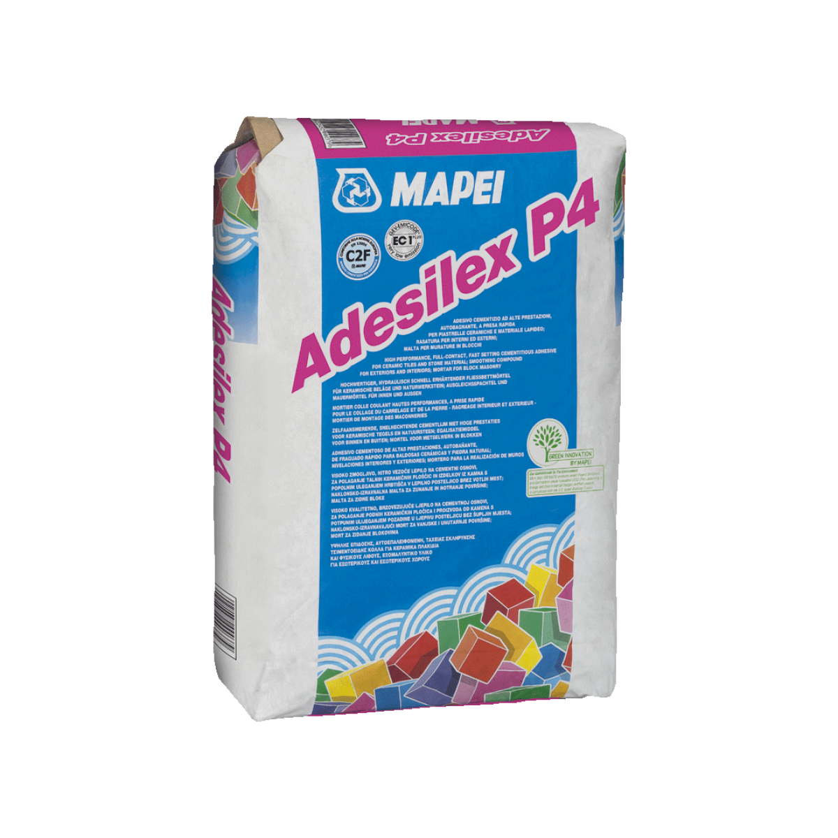 Mapei Adesilex P4 Быстро отвердевающий плиточный клей для крупноформатной напольной плитки (C2F), 20 кг
