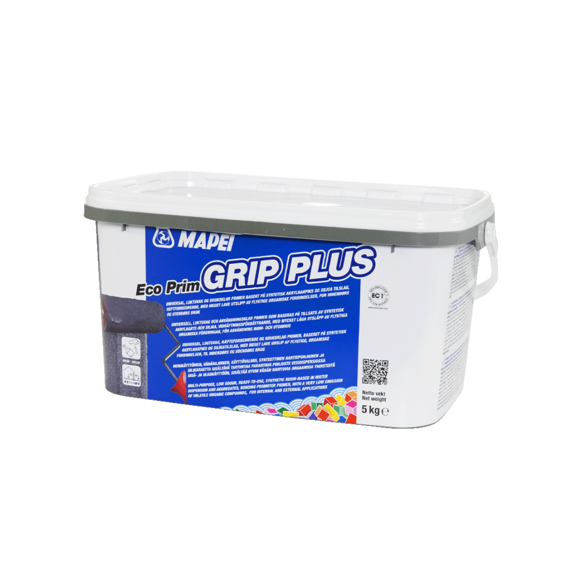 Mapei Eco Prim Grip Plus Адгезионная грунтовка для неабсорбирующих поверхностей, 5 кг
