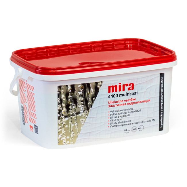 Mira 4400 Multicoat elastīgs un noturīgs hidroizolācijas materiāls, 6kg