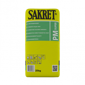 Sakret PM Super Kaļķa/cem java apmešanai un mūrēšanai, balta, 25kg