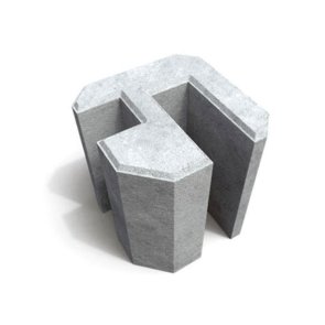 Vilmars Pasētas stūra betona stiprinājums, 20x16.5x22cm