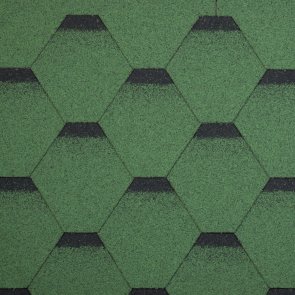 Mida Rock Hexagonal Bitumena šindelis 3m2, Zaļš