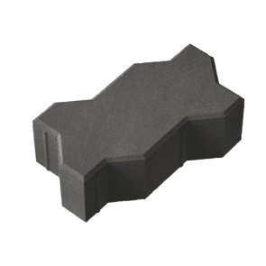 Stoneroc Uni 100 bruģis, 225x112.5x100mm, melns, 8.2m2 (palete)