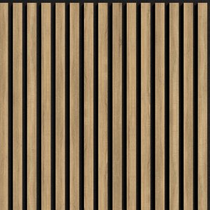 ILLI Marcato Akustiskais sienas panelis, finierēts, melns filcs, 600x2420x18mm, 1.452m2, ozols