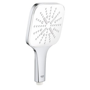 Grohe Rainshower SmartActive 130 Cube Dušas klausule, 3 režīmi, 130x130mm, balts/hroms