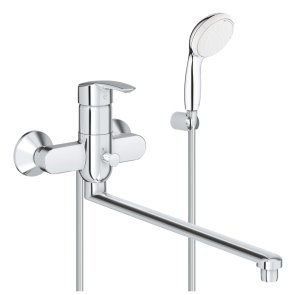 Grohe Multiform Vannas/dušas maisītāja komplekts ar garo izvadu, rokas duša Tempesta 100, 2 režīmi, hroms