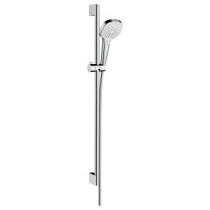 Hansgrohe Croma Select E 110 Vario EcoSmart Rokas dušas komplekts, sliede 65cm, balta/hroms