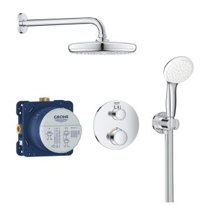 Grohe Grohtherm Perfect Iebūvējamais dušas komplekts ar termostatu duša Tempesta 210/100, hroms