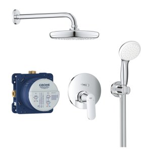 Grohe Eurosmart Cosmopolitan Perfect Iiebūvējamais dušas maisītāja komplekts, klausule Tempesta 210, hroms