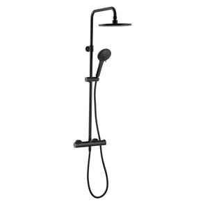 Wirquin Black Roma Dušas sistēma ar termostatu, 230mm, matēts melns