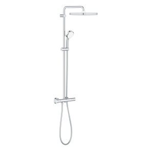 Grohe Tempesta Cosmopolitan System 250 Cube Dušas sistēma ar termostatu, rokas duša Tempesta Cosmo 100, 2 režīmi, hroms