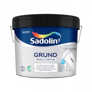 Sadolin Grund Gruntskrāsa sienām un griestiem, stipri matēta, balta 9L