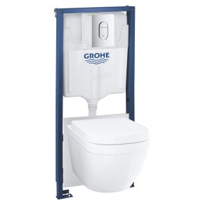Grohe Solido 5-in-1 Komplekts Euro Ceramic pods ar SC vāku, vertikāls taustiņš Arena Cosmo, hroms (38 844 000), h=1.13m