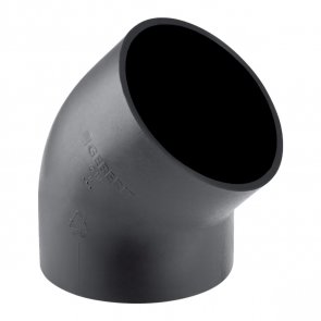 Geberit HDPE Iekšējās kanalizācijas līkums 45°, D160mm melns