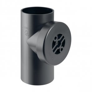 Geberit HDPE Iekšējās kanalizācijas revīzija 90°, D63mm, melna
