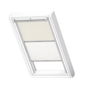 Velux DFD Duo Gaismu necaurlaidīgas jumta logu žalūzijas ar rokas vadību, ar alumīnija sliedēm, MK04, 78x98cm, bēšas