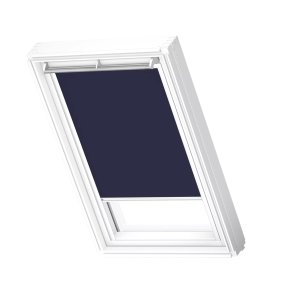 Velux DKL Gaismu necaurlaidīgas jumta logu žalūzijas, ar baltām sliedēm, MK04, 78x98cm, tumši zilas