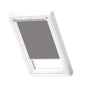 Velux DKL Gaismu necaurlaidīgas jumta logu žalūzijas, ar baltām sliedēm, MK04, 78x98cm, pelēkas