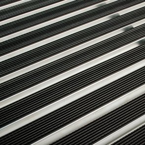 Aco Vario Gumijots kājslauķis, iestrādāts alumīnija joslās, melns, 60x40cm