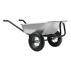 Haemmerlin Cargo Twin Premium Ķerra, 2 pneimatiski riteņi, cinkota, 150L