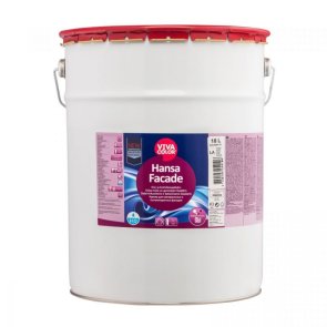 Vivacolor Hansa Facade Krāsa mūra un apmestām fasādēm, pilnīgi matēta, bāze LA, 18L