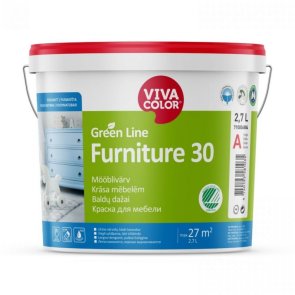 Vivacolor Furniture 30 Krāsa mēbelēm, pusmatēta, bāze A, 2,7L