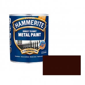 Hammerite Smooth Spīdīga aizsargkrāsa metāla virsmām, gluda virsma, tumši brūna 0.75L