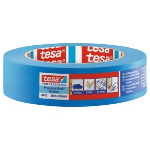 Tesa 4440 Precision Mask Outdoor krāsotāju lente ārdarbiem, zila, 30mm x50m