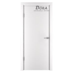 Dora Standart D27, Balta emalija, krāsotu durvju komplekts - Vērtne, Kārba, 2 Eņģes, G60x200cm