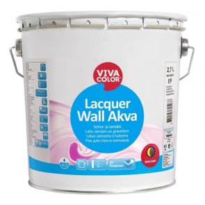 Vivacolor Lacquer Wall Akva Ūdens bāzes laka koka sienām un griestiem, pusmatēta, 2,7L