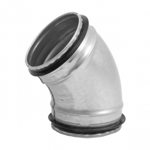 Europlast BFS Metāla līkums, ar gumijām, presēts 45°, D125mm