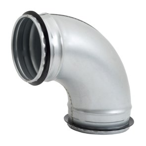 Europlast BFS Metāla līkums, ar gumijām, presēts 90°, D80mm