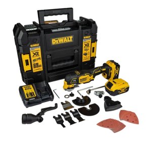 DeWalt Akumulatora Multifunkcionāls instruments 18V, ar aksesuāriem (+2x5Ah, lādētājs, koferis) DCS356P2-QW