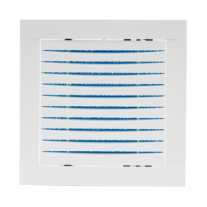 Europlast HYBRID reste-lūka ar filtru plastmasas 200x200mm, balta