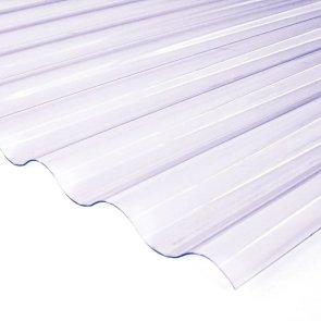 Proplastik Salux PVC viļņotā jumta loksne, 0,8x900x2000mm, caurspīdīgs