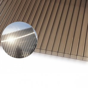 Šūnu polikarbonāts 0,95kg/m2, 6x2100x3000mm, bronza