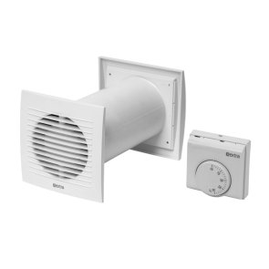 Europlast Ventilācijas komplekts ar termostatu SPKT, D100mm, balts