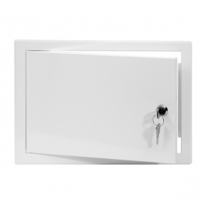 Europlast RMLA Metāla revīzijas lūka iekšdarbiem, ar atslēgu, 200x300mm, balta