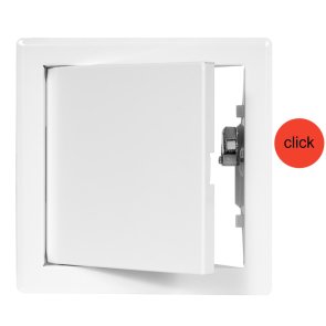 Europlast RLMP Metāla revīzijas lūka iekšdarbiem, Click mehānisms, 150x150mm, balta
