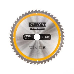 DeWalt Zāģripa Construction 250x30mm, 48T
