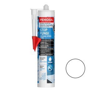 Penosil Stop Fungi Pret pelējumu izturīgs silikona hermētiķis 310ml balts