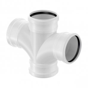 Uponor Decibel Skaņu slāpējošas kanalizācijas krustgabals ar uzmavām 88,5°, D110/110/110mm