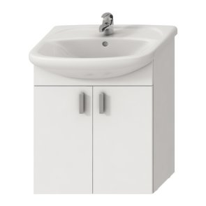 Jika Lyra Pack Vannas istabas skapītis ar izlietni, balts, 65x48cm