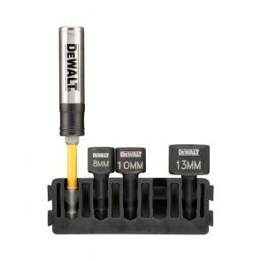DeWalt Komplekts Spicais Uzgaļu turētājs + (8,10,13mm muciņas) (4gab)