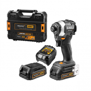 DeWalt McLaren Akumulatora triecienurbjmašīna-triecienskrūvgriezis 18V XR (+2x1.7Ah, lādētājs, koferis) DCF85ME2GT-QW