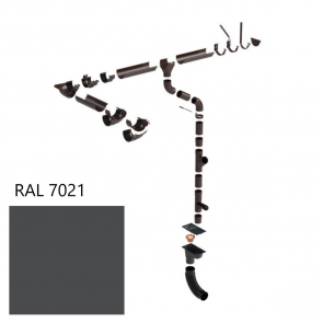 Galeco PVC Lietusūdens noteksistēma, 110mm, grafīta