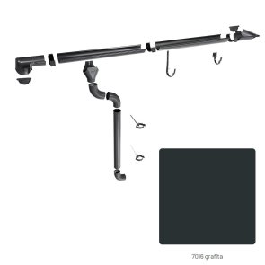 Balex Metal Zenit Jumtu noteku sistēma 127/100mm, Grafīta