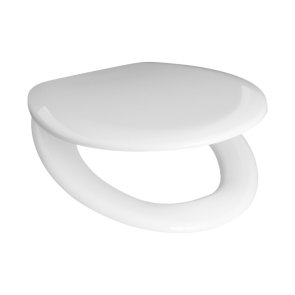 Jika Zeta Poda sēdriņķis ar vāku, plastmasas eņģes, balts