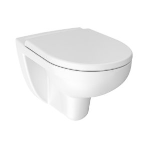 Jika Lyra Plus Rimless Tualetes pods ar SC vāku, stiprināms pie sienas, 360x530mm, balts