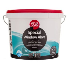 Vivacolor Special Winow Akva A Ūdens bāzes krāsa logiem, pusspīdīga,  2,7L